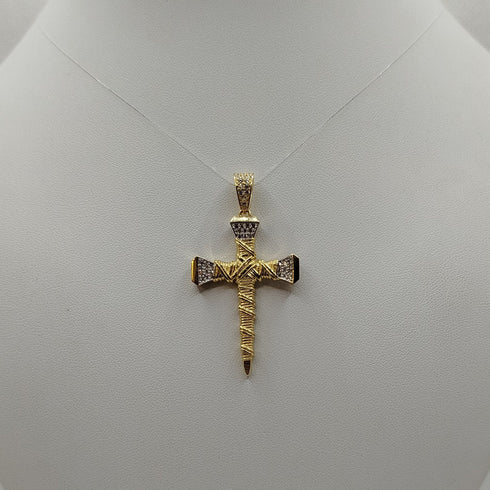 Ciondolo Croce con zirconi oro 18k 7,0 gr | Gioiellitosti.it
