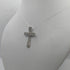 Ciondolo Croce oro 18 kt bianco e pavé di Zirconi 5.50 gr | Gioielli Tosti