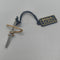 Ciondolo Croce oro 18 kt bicolore con Zirconi 2.30 gr | Gioielli Tosti