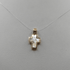 Ciondolo Croce Oro 18 kt Madreperla e Cristalli 2.0 gr | Gioielli Tosti