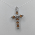 Ciondolo Croce Oro 18k con Topazio Giallo Stile Vintage 3,60 gr | Gioielli Tosti