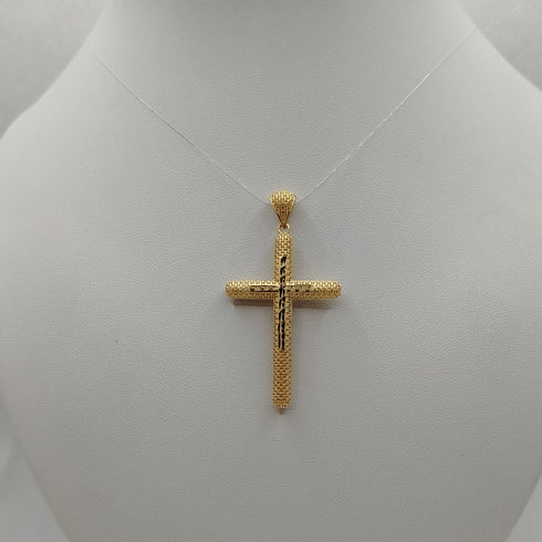 Ciondolo Croce Oro 18k Donna 6x3cm 3,40 gr | Gioiellitosti.it