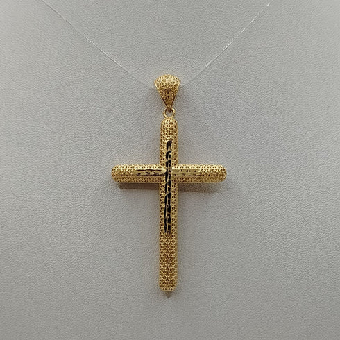 Ciondolo Croce Oro 18k Donna 6x3cm 3,40 gr | Gioiellitosti.it
