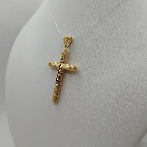 Ciondolo Croce Oro 18k Donna 6x3cm 3,40 gr | Gioiellitosti.it