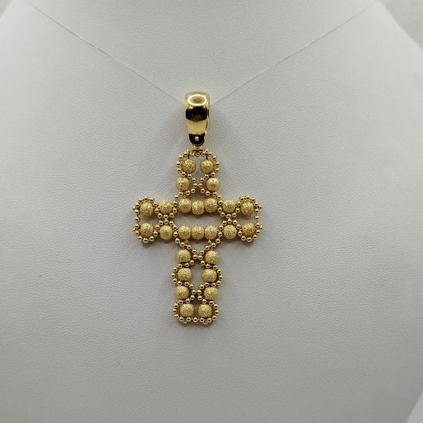 Ciondolo Croce oro 18k donna pendente diamantato gr 12,20 | Gioiellitosti.it