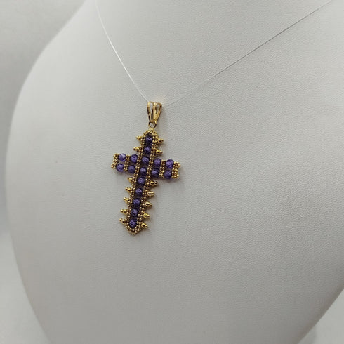 Ciondolo di Ametista viola e Oro 18k 4,70 gr | Gioiellitosti.it