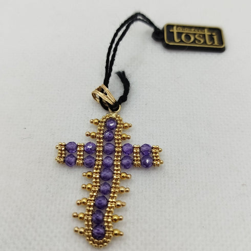 Ciondolo di Ametista viola e Oro 18k 4,70 gr | Gioiellitosti.it