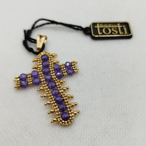 Ciondolo di Ametista viola e Oro 18k 4,70 gr | Gioiellitosti.it