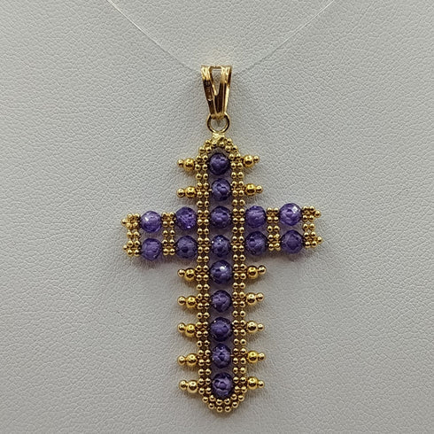 Ciondolo di Ametista viola e Oro 18k 4,70 gr | Gioiellitosti.it