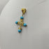 Ciondolo di Turchese e Oro 18k giallo 4.20 gr | Gioiellitosti.it