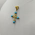 Ciondolo di Turchese e Oro 18k giallo 4.20 gr | Gioiellitosti.it