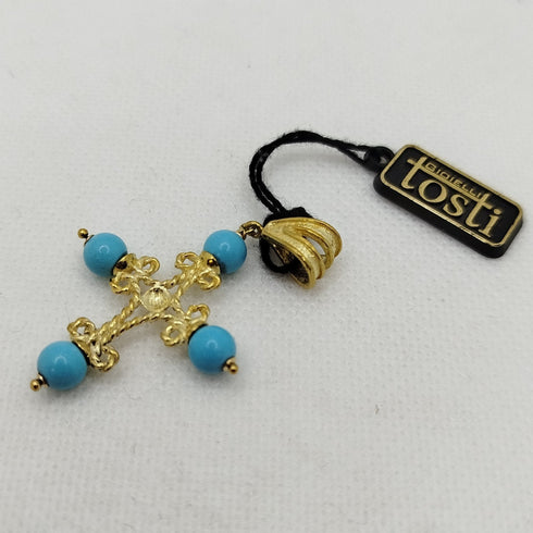 Ciondolo di Turchese e Oro 18k giallo 4.20 gr | Gioiellitosti.it