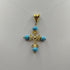Ciondolo di Turchese e Oro 18k giallo 4.20 gr | Gioiellitosti.it