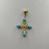 Ciondolo di Turchese e Oro 18k giallo 4.20 gr | Gioiellitosti.it