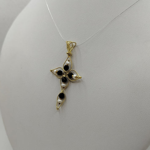 Ciondolo Onice Nero e Oro 18K 2,70 gr | Gioiellitosti.it