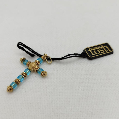 Ciondolo Topazio azzurro e Oro 18k 3,70 | Gioiellitosti.it