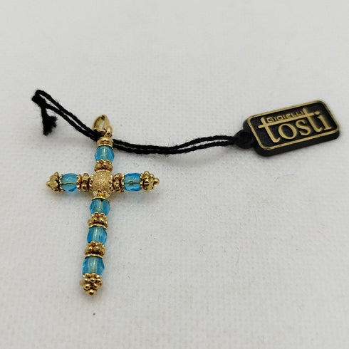 Ciondolo Topazio azzurro e Oro 18k 3,70 | Gioiellitosti.it