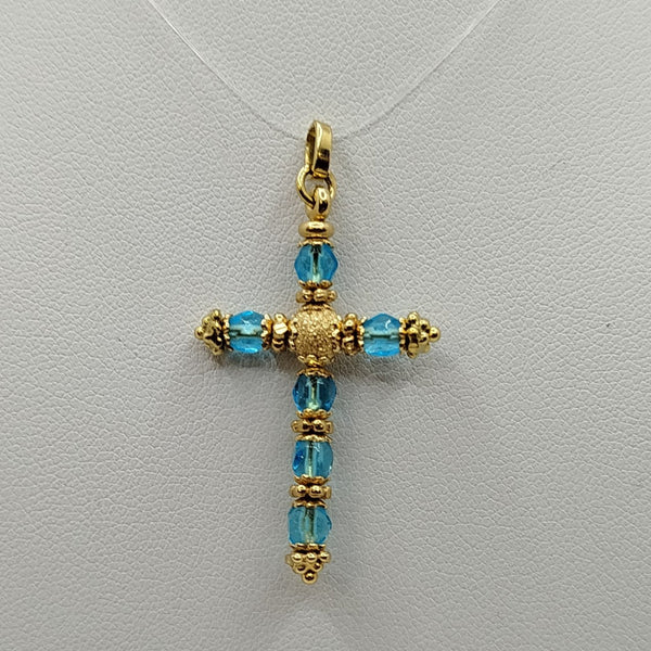 Ciondolo Topazio azzurro e Oro 18k 3,70 | Gioiellitosti.it