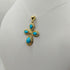 Ciondolo Turchese e Oro Giallo 18k 5.10 gr | Gioiellitosti.it
