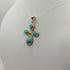 Ciondolo Turchese e Oro Giallo 18k 5.10 gr | Gioiellitosti.it