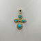 Ciondolo Turchese e Oro Giallo 18k 5.10 gr | Gioiellitosti.it
