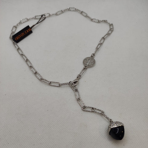 Collana a catena con ciondolo onice e cristalli Boccadamo KGR006N | Gioiellitosti.it