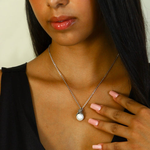 Collana Argento 925 Ciondolo Perla Michele Affidato CL-GR-000342 | Gioielli Tosti