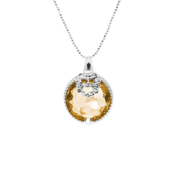 Collana Argento 925 Maschera Cristallo Giallo Michele Affidato CL-AP-000549 | Gioielli Tosti
