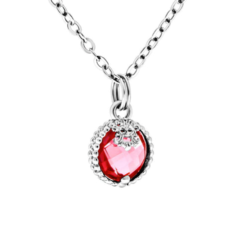 Collana Argento 925 Maschera Cristallo Rosso Michele Affidato CL-AP-000563 | Gioielli Tosti