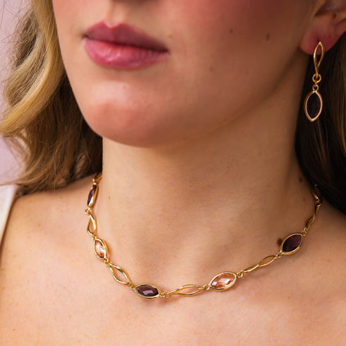 Collana Boccadamo XGR766D Cristalli Colorati Dorata | Gioielli Tosti