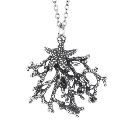 Collana Ciondolo argento Corallo SUALI' 2150/45 collezione mare | Gioiellitosti.it