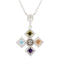 Collana Croce Argento 925 Zirconi Multicolor Michele Affidato CL-TY-000570 | Gioielli Tosti