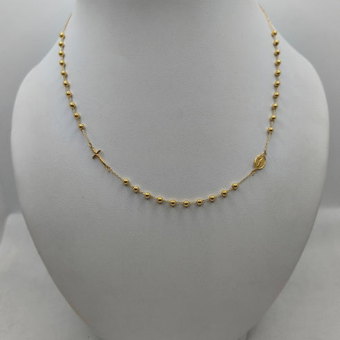 Collana Girocollo Rosario oro giallo 18 kt 45 cm 3 g | Gioiellitosti.it