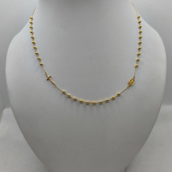 Collana Girocollo Rosario oro giallo 18 kt 45 cm 3 g | Gioiellitosti.it