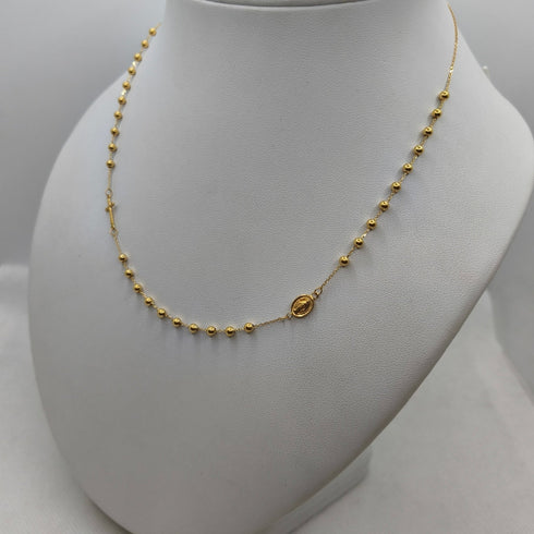 Collana Girocollo Rosario oro giallo 18 kt 45 cm 3 g | Gioiellitosti.it