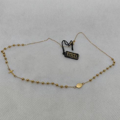 Collana Girocollo Rosario oro giallo 18 kt 45 cm 3 g | Gioiellitosti.it