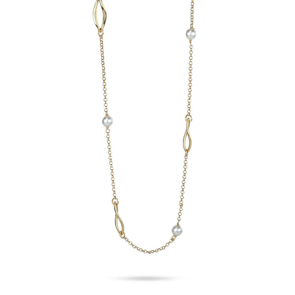 Collana Lunga Boccadamo XGR763D Dorata con Perle | Gioielli Tosti