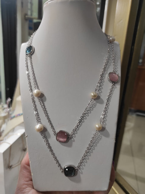 Collana lunga catena acciaio Boccadamo XGR714 | Gioiellitosti.it