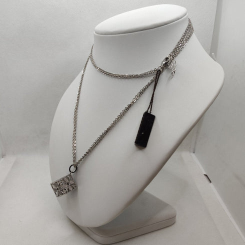 Collana lunga doppia con ciondolo cubo Boccadamo XGR267 | Gioiellitosti.it