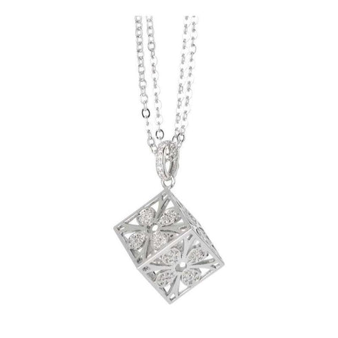 Collana lunga doppia con ciondolo cubo Boccadamo XGR267 | Gioiellitosti.it