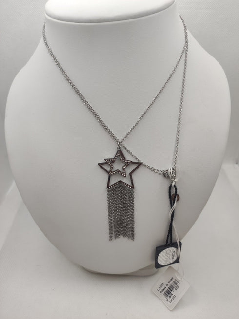 Collana lunga Liu Jo LJ1203 ciondolo stella con cristalli | Gioiellitosti.it