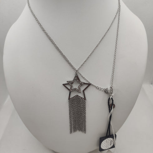 Collana lunga Liu Jo LJ1203 ciondolo stella con cristalli | Gioiellitosti.it