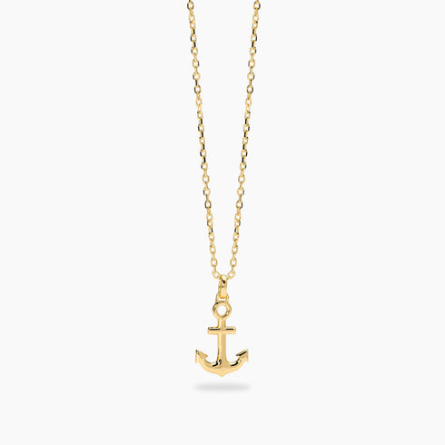 Collana Mabina 553871 Argento 925 Dorato con Ancora NAVY RULE | Gioielli Tosti