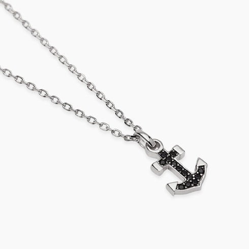 Collana Mabina 553872 Argento 925 Ancora Zirconi Uomo | Gioielli Tosti