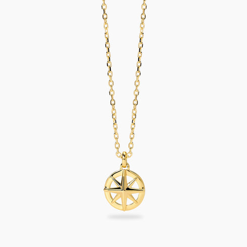 Collana Mabina 553873 Argento 925 Dorato Rosa dei Venti JOURNEY | Gioielli Tosti