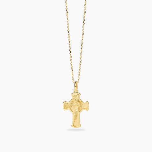 Collana Mabina 553879 Argento 925 Oro 18K Croce SACRUM Uomo | Gioielli Tosti