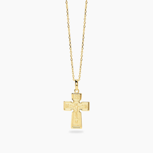 Collana Mabina 553881 Argento 925 Oro 18K Crocifisso CREDO Uomo | Gioielli Tosti