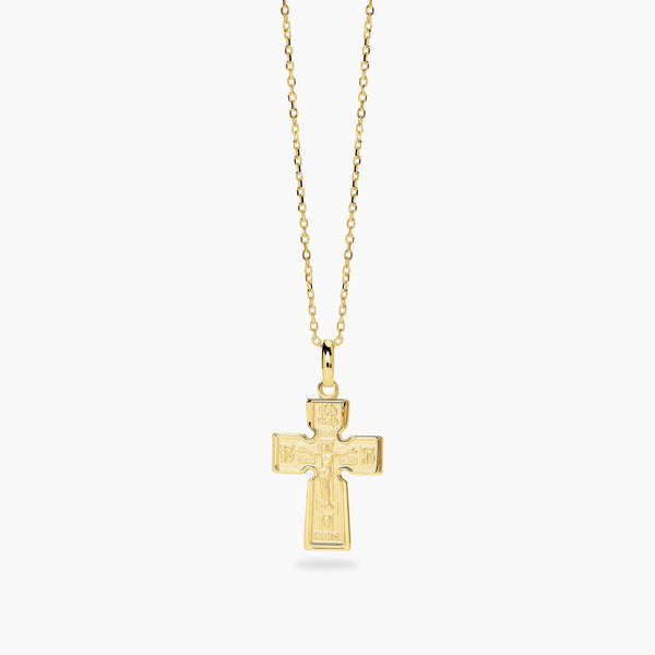 Collana Mabina 553881 Argento 925 Oro 18K Crocifisso CREDO Uomo | Gioielli Tosti