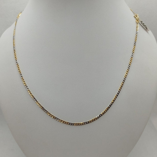 Collana oro 18k Catena intrecciata bicolore 50 cm 3.30 gr | Gioiellitosti.it