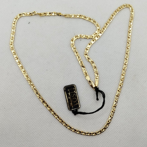 Collana oro 18k catena maglia piatta intrecciata 50 cm 6.20 gr | Gioiellitosti.it